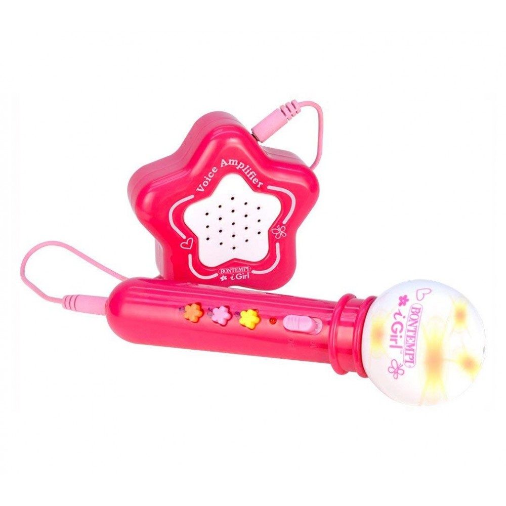 Bontempi 42 4171- Microfono Karaoke iGirl con Amplificatore Esterno e suoni