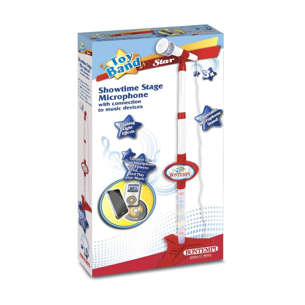 40 1120 Microfono Bontempi Microfono palcoscenico con suoni e musiche