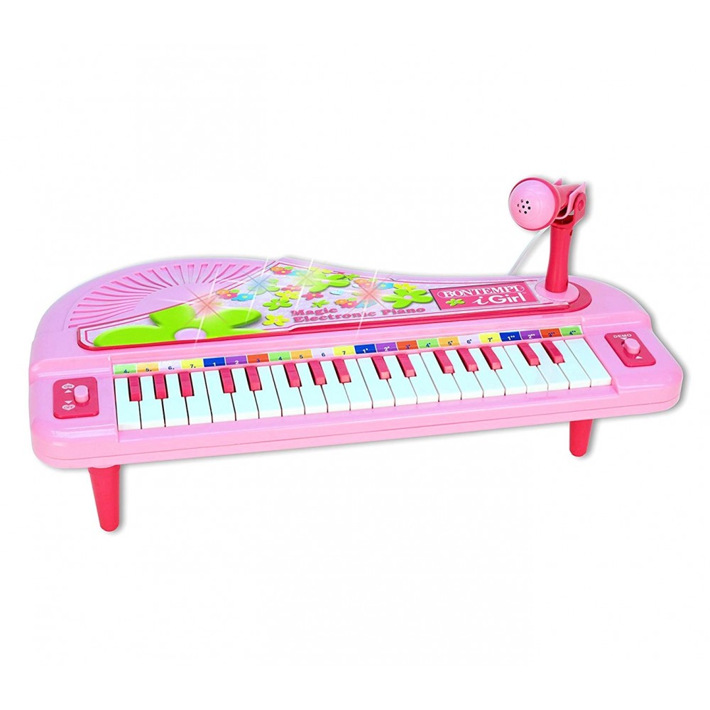 Bontempi iGirl10 2071 - Pianoforte Elettrico da Tavolo 37 Tasti con microfono