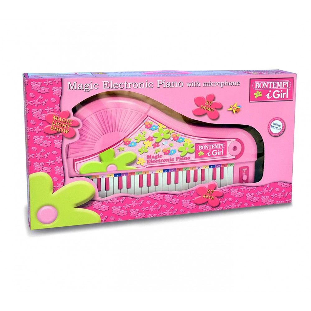 Bontempi iGirl10 2071 - Pianoforte Elettrico da Tavolo 37 Tasti con microfono