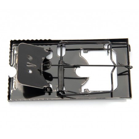 Trappola in metallo per topi con ghigliottina a scatto con molla 8.5x16x1 cm