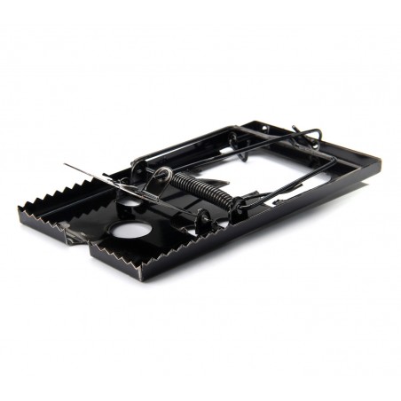 Trappola in metallo per topi con ghigliottina a scatto con molla 8.5x16x1 cm