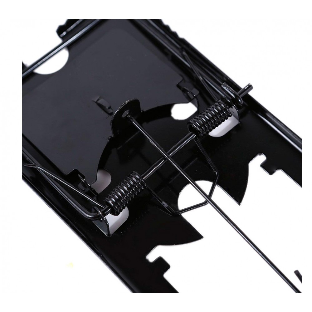 Trappola in metallo per topi con ghigliottina a scatto con molla 8.5x16x1 cm