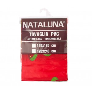 5176002 Nataluna Tovaglia Antimacchia IMpermeabile natalizia in PVC 120x180 cm