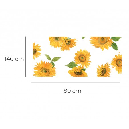 d-c-home Girasoli Bianco 385-7160 Tovaglia in pvc di alta qualità 140x180 cm