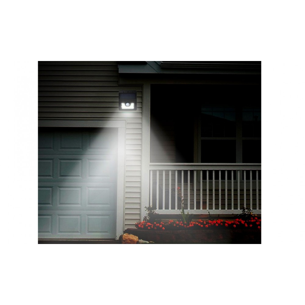 Lampada 8 led energia solare SUPER BRIGHT sensore di movimento e crepuscolare