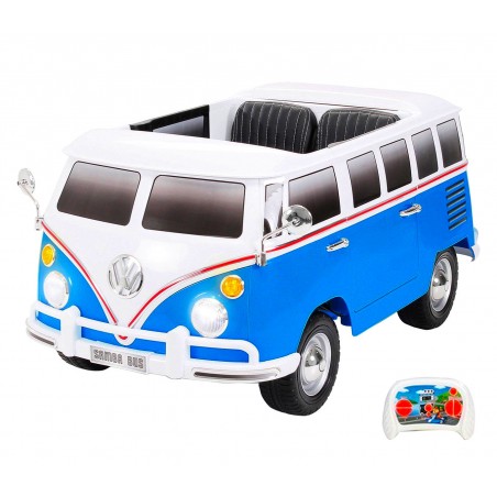 Auto elettrica per bambini VOLKSWAGEN T2 Hippy con radiocomando luci e suoni
