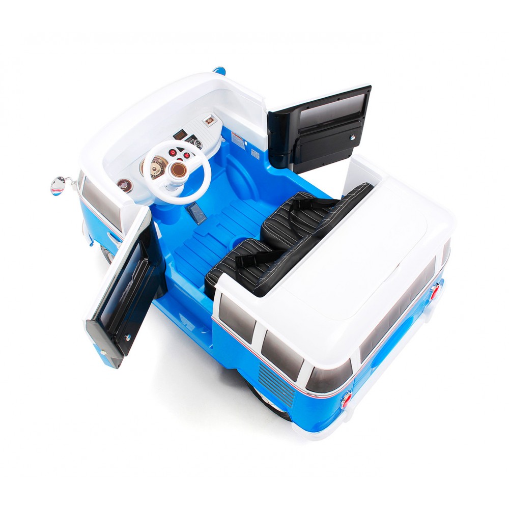 Auto elettrica per bambini VOLKSWAGEN T2 Hippy con radiocomando luci e suoni
