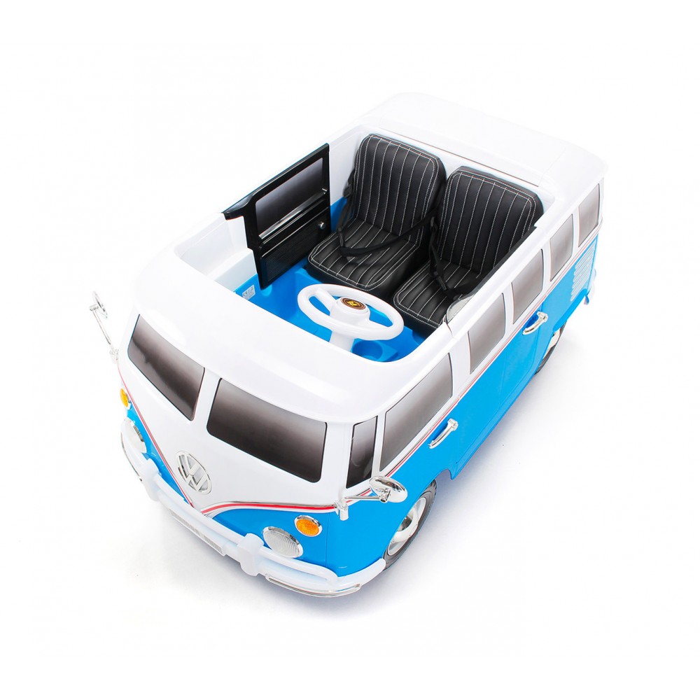 Auto elettrica per bambini VOLKSWAGEN T2 Hippy con radiocomando luci e suoni