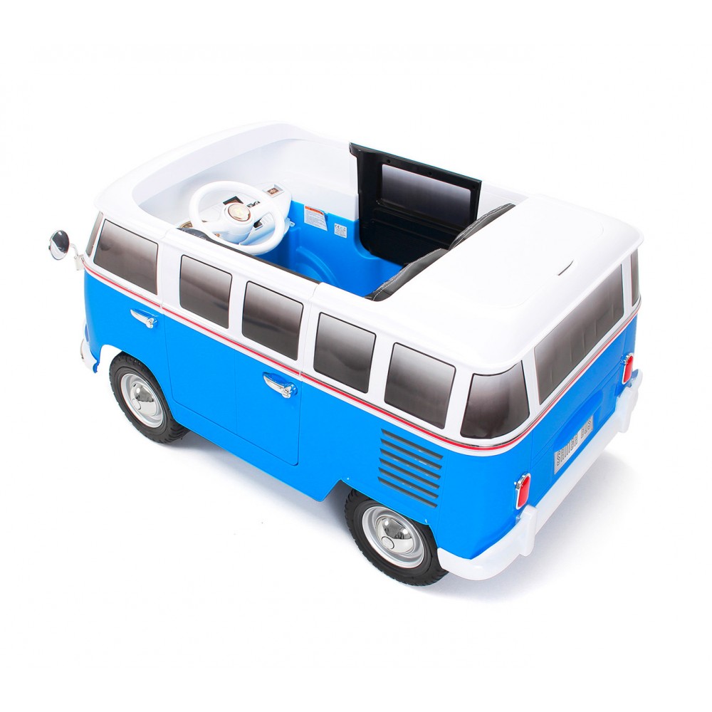 Auto elettrica per bambini VOLKSWAGEN T2 Hippy con radiocomando luci e suoni