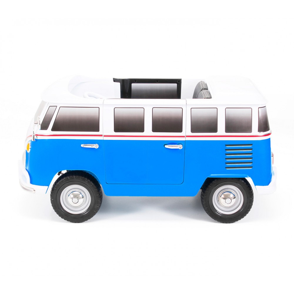 Auto elettrica per bambini VOLKSWAGEN T2 Hippy con radiocomando luci e suoni