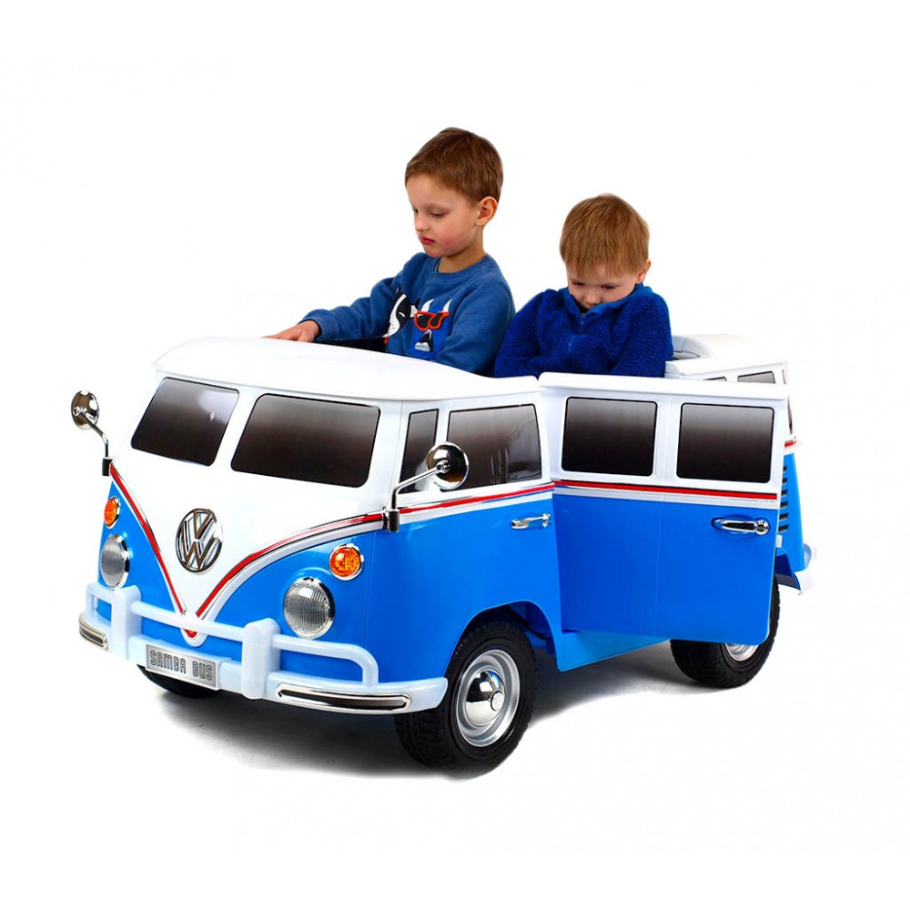 Auto elettrica per bambini VOLKSWAGEN T2 Hippy con radiocomando luci e suoni
