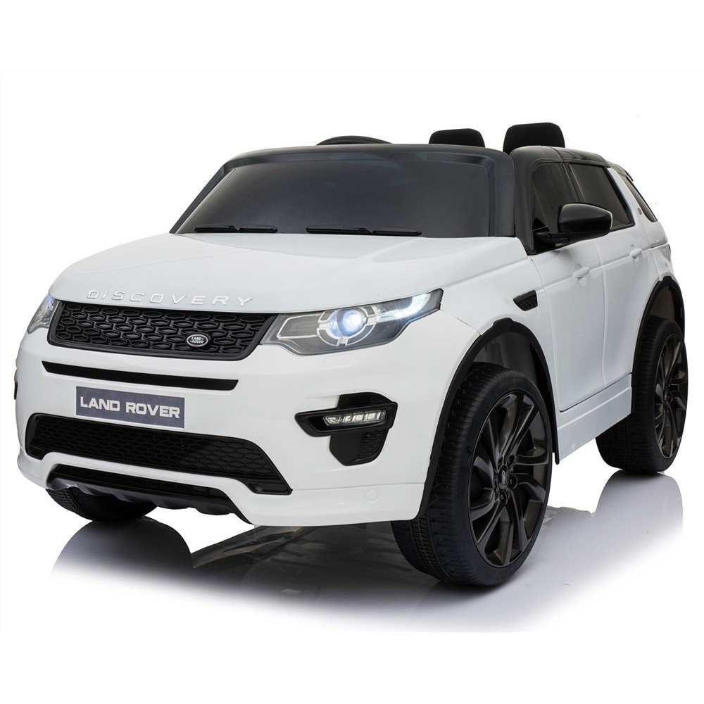 Tecnobike Shop Auto Macchina Elettrica per Bambini Land Rover Discovery 12V 2 Posti Display 4 Pollic Nero