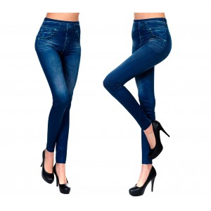 Leggings Donna Effetto Jeans Elasticizzato GIADA Modellante Jeggings Slim Fit