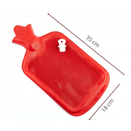 382673 Borsa acqua calda in gomma naturale con tappo ermetico e lamelle radianti