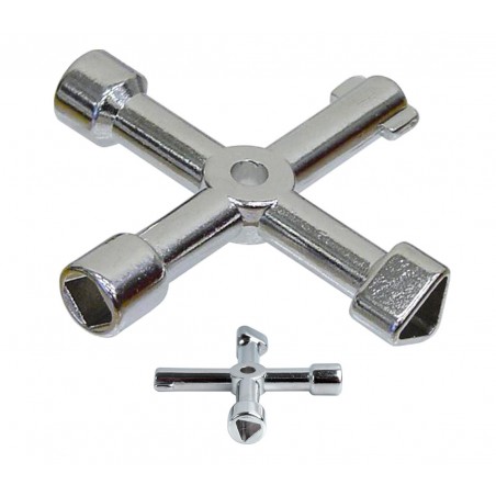 Geko 6200 91 Chiave a Croce universale multiuso 4in1 per cabine del gas e altro