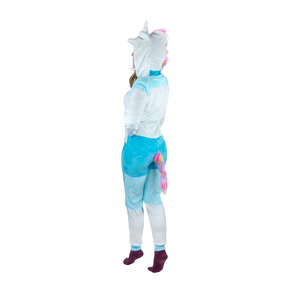 Pigiama Animali Unisex intero a tuta interamente felpato Unicorno da XS a XL