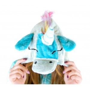 Pigiama Animali Unisex intero a tuta interamente felpato Unicorno da XS a XL 2