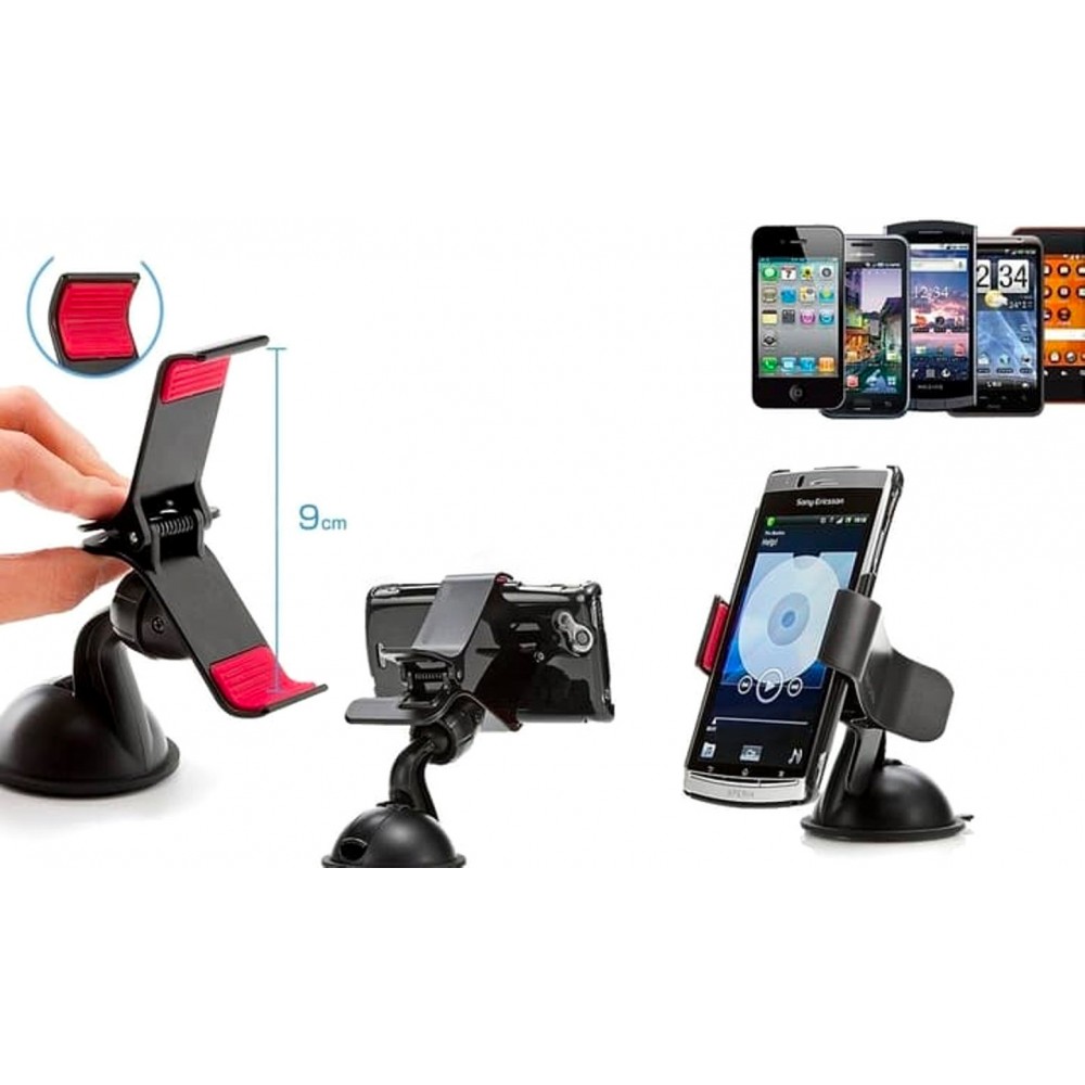 Supporto universale a pinza smartphone navigatori gps multifunzione