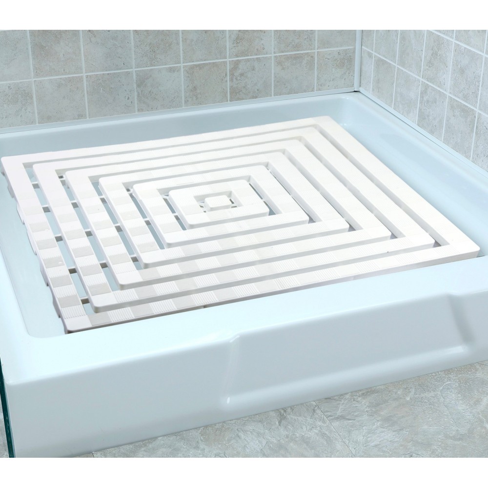 002014 Pedana da doccia in plastica con trama antiscivolo 60x60cm anti funghi