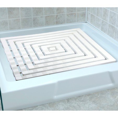002014 Pedana da doccia in plastica con trama antiscivolo 60x60cm anti funghi