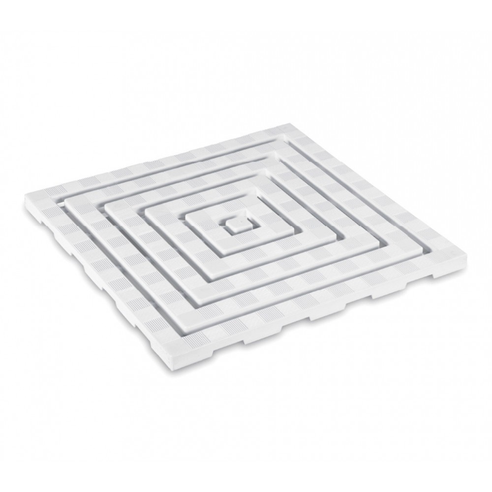 002014 Pedana da doccia in plastica con trama antiscivolo 60x60cm anti funghi