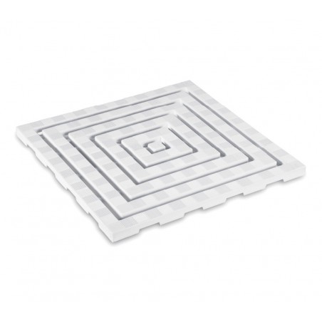 002014 Pedana da doccia in plastica con trama antiscivolo 60x60cm anti funghi