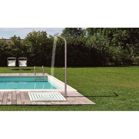 002014 Pedana da doccia in plastica con trama antiscivolo 60x60cm anti funghi