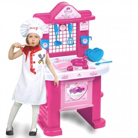 1552 Cucina Princess ChildKing playset con 10 utensili H72cm 