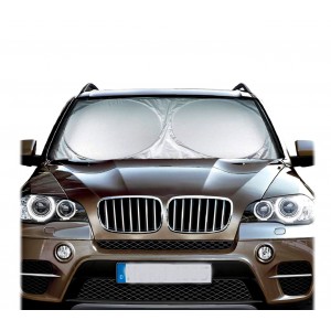 800240 Parasole da auto per parabrezza 150x70cm anti raggi uv e calore portatile 2