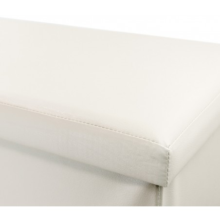 Pouf contenitore richiudibile imbottito con rivestimento in ecopelle in 5 colori