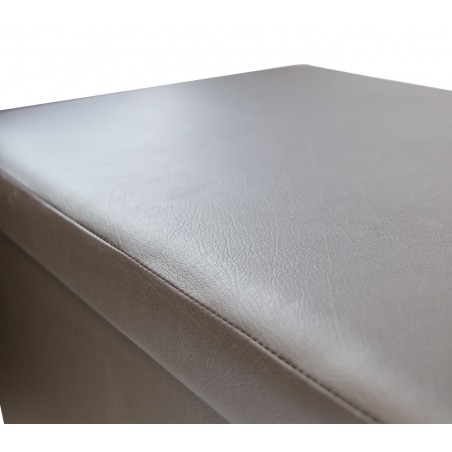 Pouf contenitore richiudibile imbottito con rivestimento in ecopelle in 5 colori