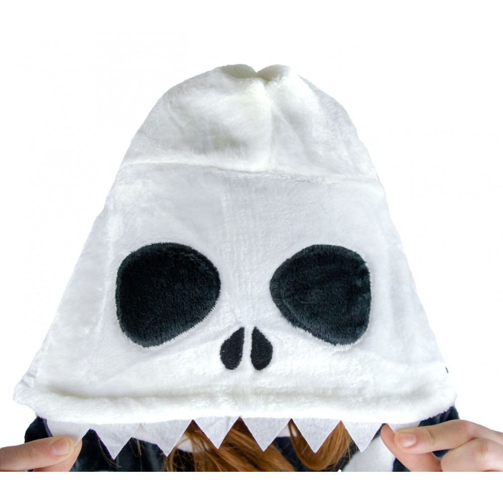 Pigiama intero Cosplay da bambino skull felpata UNISEX da 4 a 14 anni