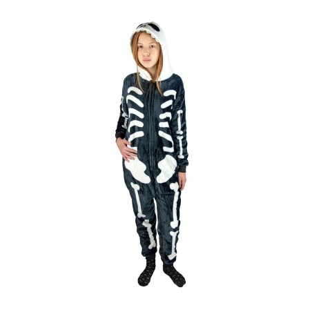 Pigiama intero Cosplay da bambino skull felpata UNISEX da 4 a 14 anni Pigiama intero Cosplay da bambino skull felpata UNISEX da 4 a 14 anni