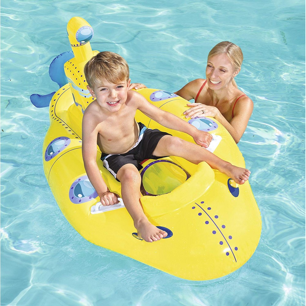  Cavalcabile BESTWAY  41098 Sottomarino giallo  cm.165x86 con maniglie e oblò 