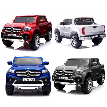 Auto Elettrica Mercedes B86119 Classe X per Bambini 2 Posti 24V Pick-up 4x4