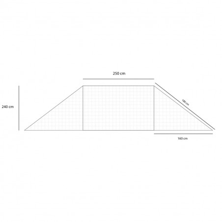 Rete da calcio a 5 calcetto 3 x 2 metri in pvc resistente anti UV 