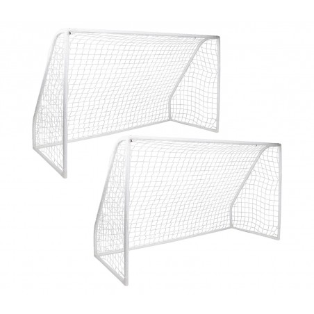 Set di 2 reti da calcetto 2.5 x 2.4 metri in polietilene resistente anti UV 