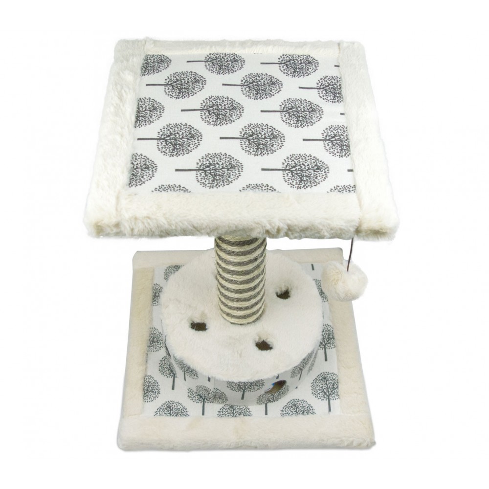 500IKH Tiragraffi NOBLEZA corda e pallina a 2 piani 37x37x46cm in legno