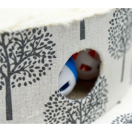 500IKH Tiragraffi NOBLEZA corda e pallina a 2 piani 37x37x46cm in legno  500IKH Tiragraffi NOBLEZA corda e pallina a 2 piani 37x37x46cm in legno