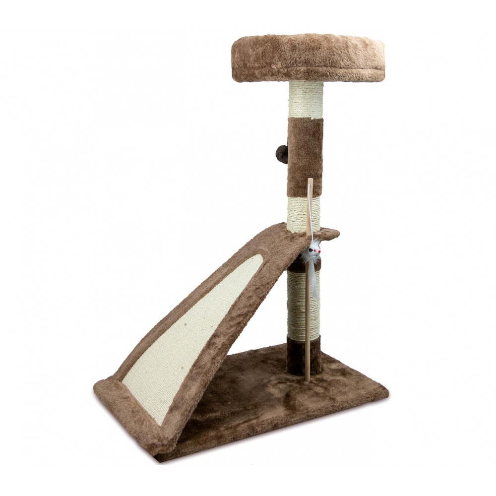 033881 Tiragraffi NOBLEZA CHAMPION con corda e pallina a 2 piani 50x35x72cm