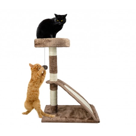 033881 Tiragraffi NOBLEZA CHAMPION con corda e pallina a 2 piani 50x35x72cm