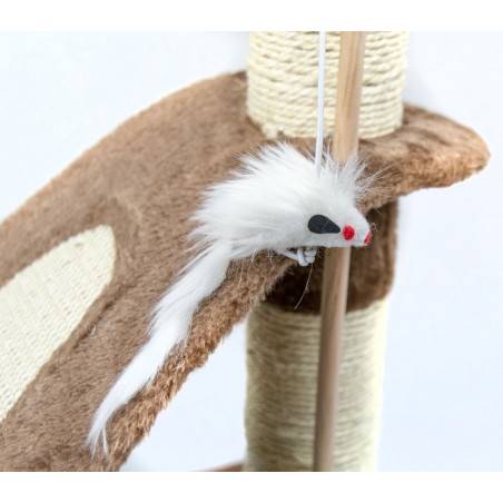 033881 Tiragraffi NOBLEZA CHAMPION con corda e pallina a 2 piani 50x35x72cm