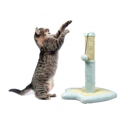 Tiragraffi Nobleza PESCE con base in legno e pallina da gioco 33x33x38cm 029723 Tiragraffi Nobleza PESCE con base in legno e pallina da gioco 33x33x38cm 029723