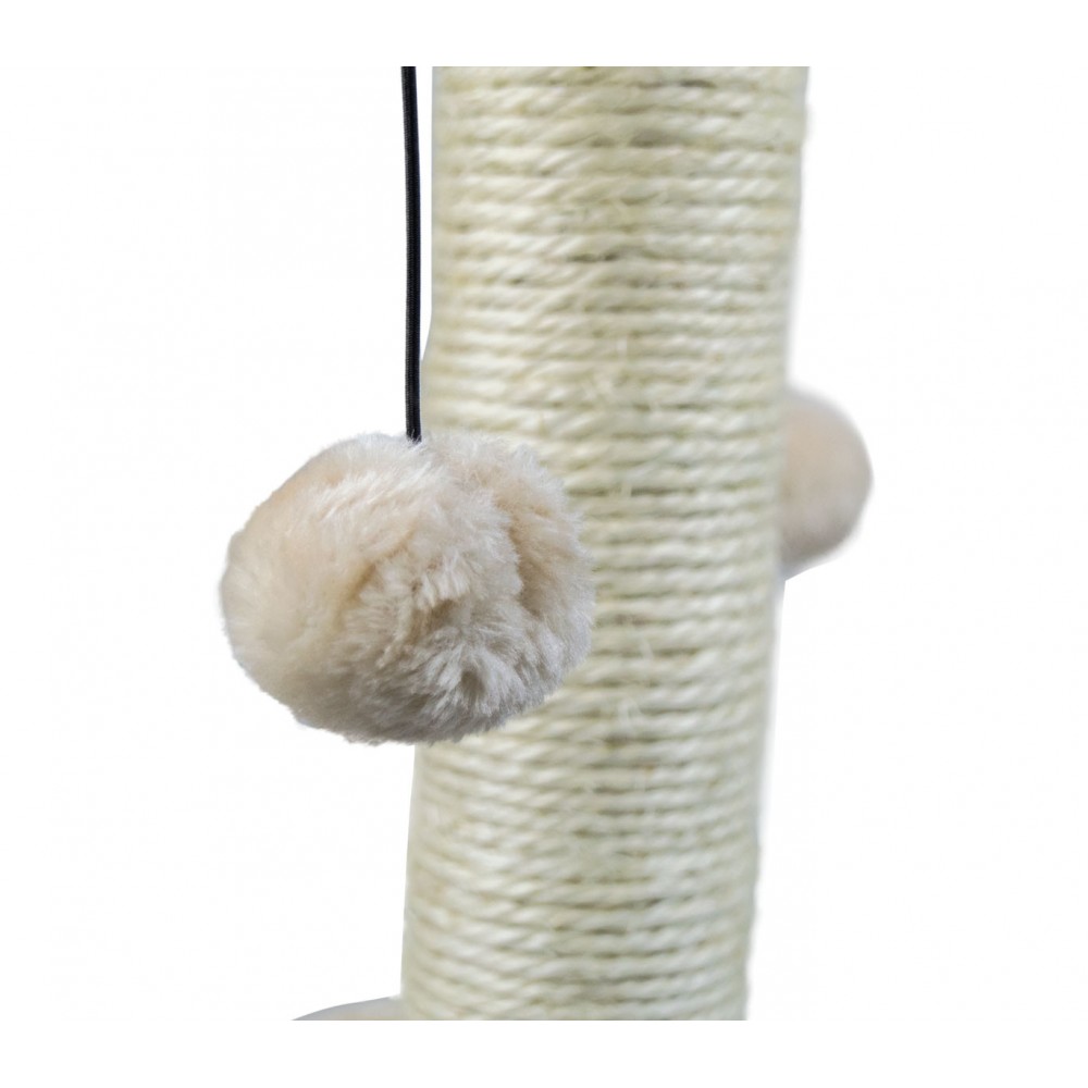 Tiragraffi Nobleza 033829 Albero del Gatto 2 piani con cuccia 41x35x60cm 