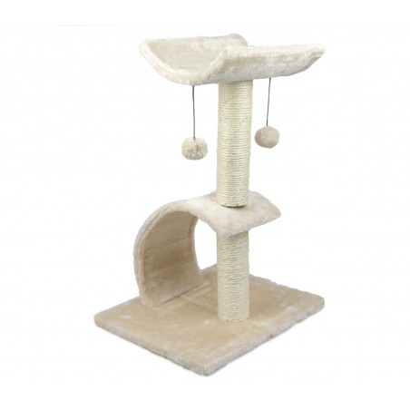 Tiragraffi Nobleza 033829 Albero del Gatto 2 piani con cuccia 41x35x60cm 