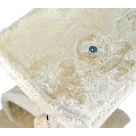 Tiragraffi Nobleza 033829 Albero del Gatto 2 piani con cuccia 41x35x60cm 