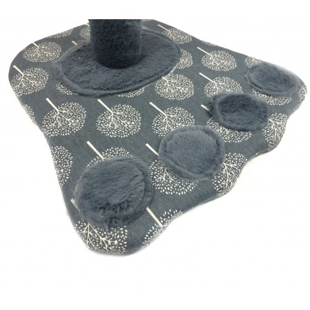 Tiragraffi Nobleza 026463 Zampetta 36x36x40cm Grigio con colonna in SISAL