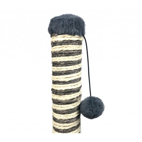 Tiragraffi Nobleza 026463 Zampetta 36x36x40cm Grigio con colonna in SISAL