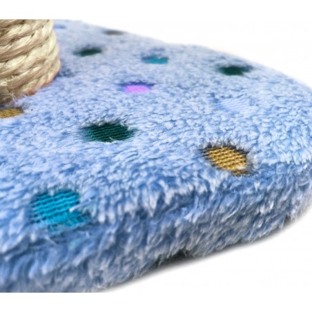 Tiragraffi Nobleza 019946 CATNIP velluto Azzurro 22x20x28cm con colonna in SISAL Tiragraffi Nobleza 019946 CATNIP velluto Azzurro 22x20x28cm con colonna in SISAL